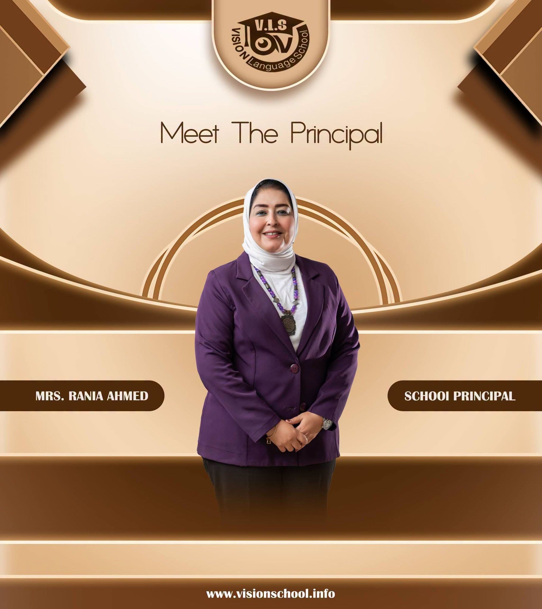 School Principal poster with staff names and titles